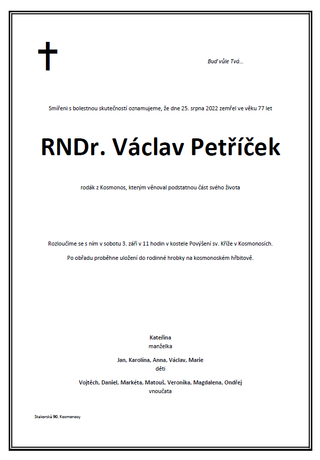parte Václav Petříček
